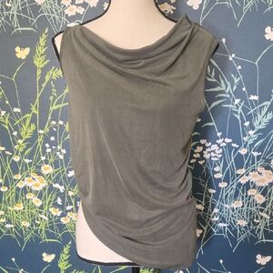 Helmut Lang Assymmetrical Draped Blouse